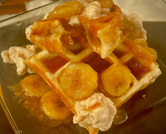 Stuffed Waffles with infused Fruits